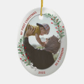 Décoration En Céramique Nouveau-né classique 1er Noël Nouveau grand-mère (Devant)