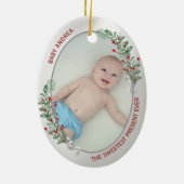 Décoration En Céramique Nouveau-né classique 1er Noël Nouveau grand-mère (Dos)