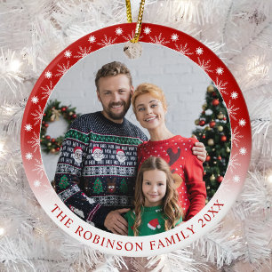 Décoration En Céramique Nouveau style moderne double face deux photos Snow