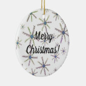 Décoration En Céramique Nouvel an Aquarelle Snowflakes Orament (Droite)