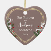 Décoration En Céramique Nouvelle Grandma 1ère Cadres Gold de Noël Photo (Dos)