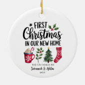 Décoration En Céramique Nouvelle maison personnalisée - Premier Noël dans (Dos)