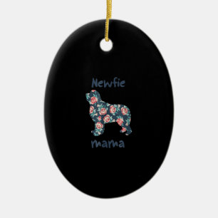 Décoration En Céramique Nouvelle maman maman chien de terre-neuve présen