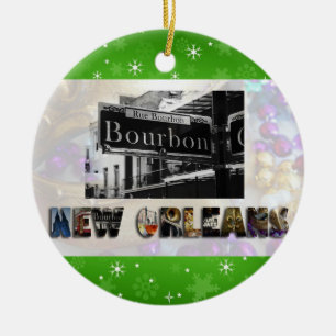 Décoration En Céramique Nouvelle-Orléans Bourbon St Beads NOLA Noël