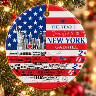 Décoration En Céramique Nouvelle Ville de New York USA Souvenir de vacance