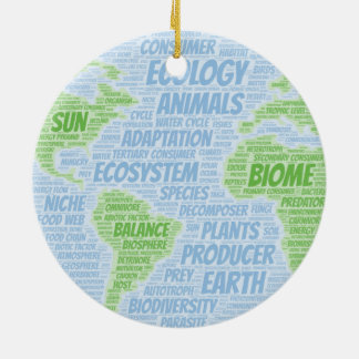 Décoration En Céramique Nuage de mot d'écologie