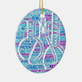 Décoration En Céramique Nuage de mots de chimie (Droite)