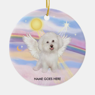 Décoration En Céramique Nuages - Bichon Angel (#7), NOM VA ICI