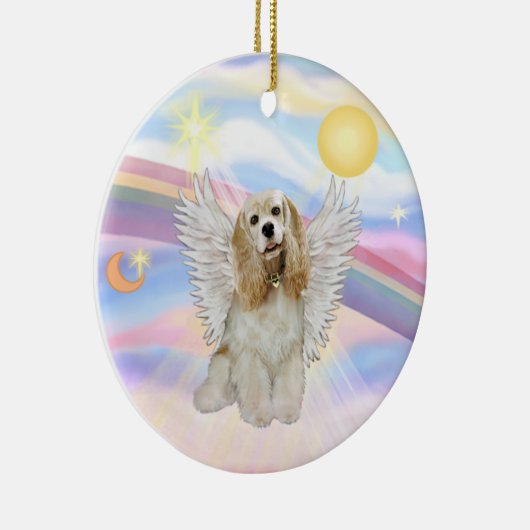 Décoration En Céramique Nuages - Cocker Spaniel (buff) (Droite)
