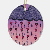 Décoration En Céramique Nuages mignons, coeurs et gouttes de pluie (Gauche)