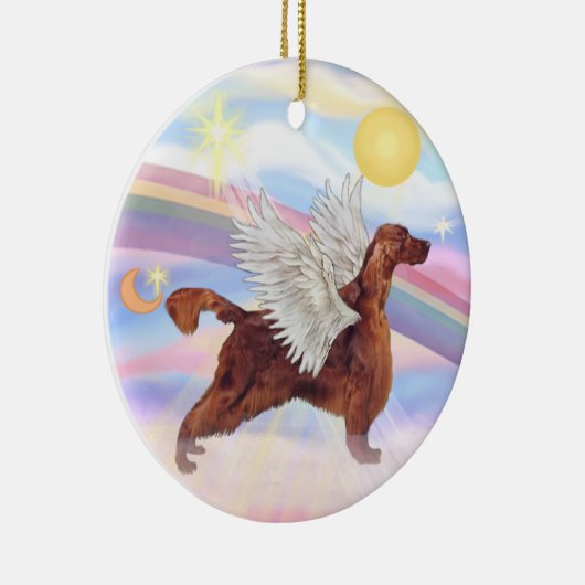 Décoration En Céramique Nuages - Setter irlandais (Droite)