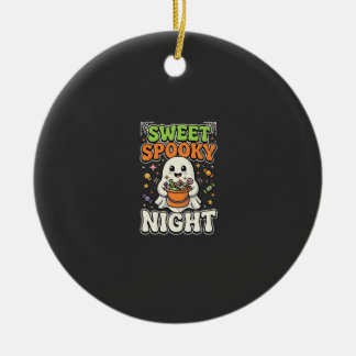 Décoration En Céramique Nuit de chasse aux bonbons d'Halloween