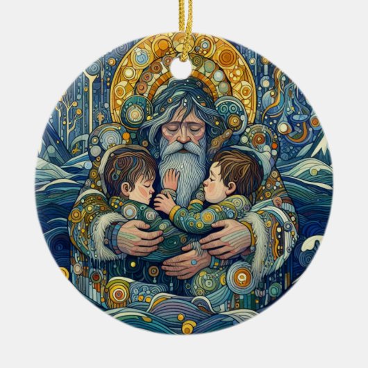 Décoration En Céramique "Nuit froide, bras forts" (Devant)