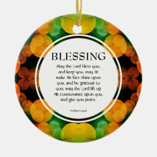 Décoration En Céramique Numbers 6:24-26 MAY THE LORD BLESS YOU