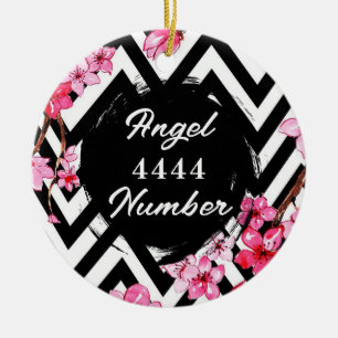 Décoration En Céramique Numéro d'ange "4444"
