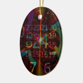 Décoration En Céramique Numéros psychadéliques motif, design fascinant (Gauche)