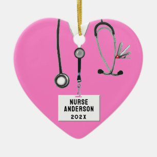 Décoration En Céramique Nurse Christmas Collectif