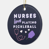 Décoration En Céramique Nurses Love Playing Pickleball (Gauche)