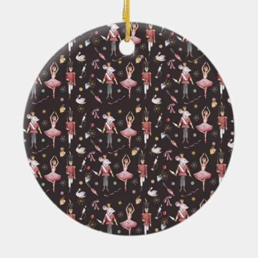 Décoration En Céramique Nutcracker Ballerina cadeaux de Noël (Dos)