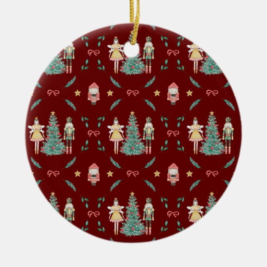 Décoration En Céramique Nutcracker Ballerina cadeaux de Noël (Devant)