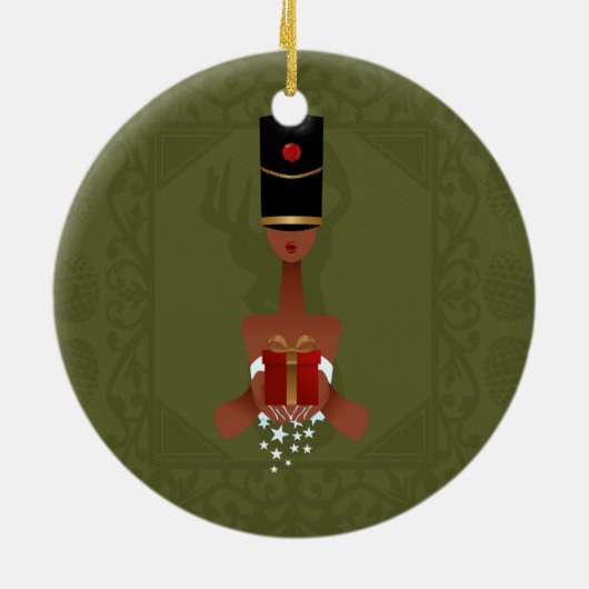 Décoration En Céramique Nutcracker Cadeau de Noël (Dos)