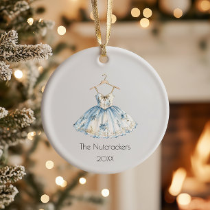 Décoration En Céramique Nutcracker de Noël Robe de ballet d'aquarelle Phot