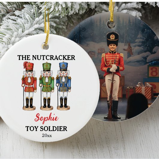 Décoration En Céramique Nutcracker Toy Soldier Custom Name & Photo