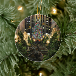 Décoration En Céramique NYC Rockefeller Center Arbre de Noël, Anges