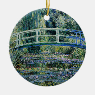 Décoration En Céramique "Nymphéas et Pont Japonais"