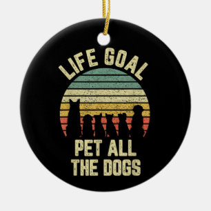 Décoration En Céramique Objectif de vie Caresser tous les chiens Amoureux