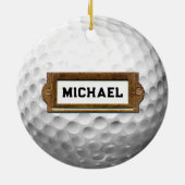 Décoration En Céramique Objet de collection de Noël de golf (Dos)