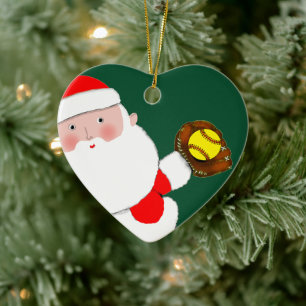 Décoration En Céramique Objet de collection de Noël de softball personnali