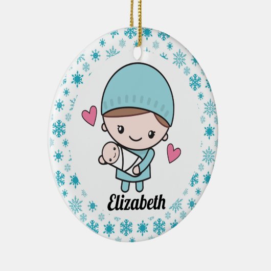 Décoration En Céramique Obstétricien OB-GYN Infirmière sage-femme (Droite)