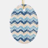Décoration En Céramique Ocean Waves Chevron (Dos)