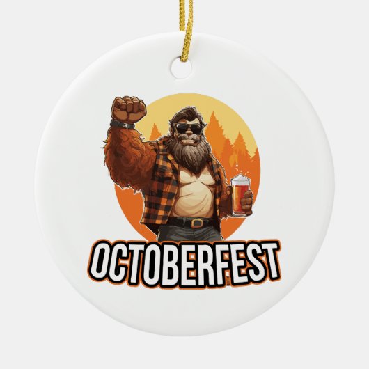 Décoration En Céramique Octobrefest Bigfoot  (Devant)