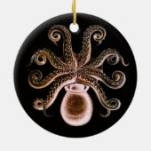 Décoration En Céramique Octopus One - Rouge (Dos)