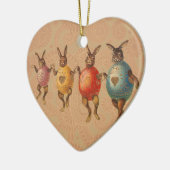 Décoration En Céramique Oeufs dansants lapins de Pâques (Gauche)