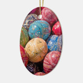 Décoration En Céramique Oeufs de Pâques Décorés En Tchèque (Gauche)