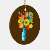 Décoration En Céramique OEuvre d'aquarelle de fleurs funky (Droite)