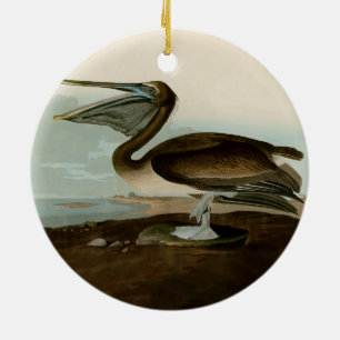 Décoration En Céramique Œuvre d'art de Pélican Brun de John James Audubon