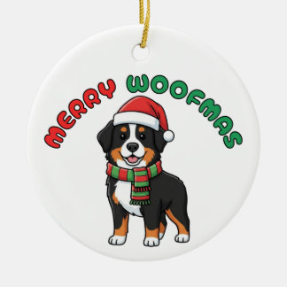 Décoration En Céramique Oeuvre de chien de montagne bernois : Joyeuses Woo
