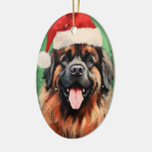 Décoration En Céramique OEuvre de peinture de Noël Leonberger (Gauche)