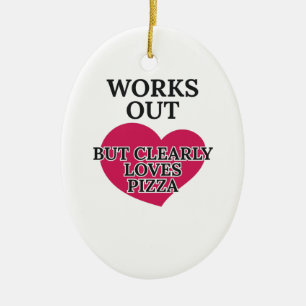 Décoration En Céramique OEuvres Aime Clairement Pizza Funny Foodie plaisan