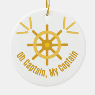 Décoration En Céramique Oh capitaine, mon capitaine