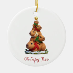 Décoration En Céramique Oh Capy Arbre Capybara Arbre de Noël Pile