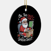 Décoration En Céramique Oh Cela Demande Un Tableur Père Noël Noël (Droite)