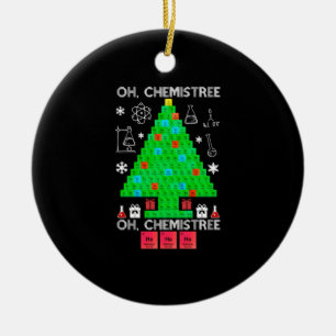 Décoration En Céramique Oh Chemistree Chemist Tree Funny Science Noël