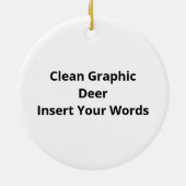 Décoration En Céramique Oh Deer Clean Graphic Style (Dos)