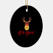 Décoration En Céramique Oh Deer Retro Classic Ornament (Droite)