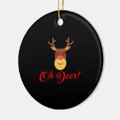 Décoration En Céramique Oh Deer Retro Classic Ornament (Gauche)